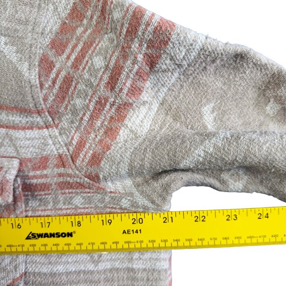 Rock & Roll Denim Beige & Rust Aztec Patterned Shirt Jacket XL - Picture 8 of 12